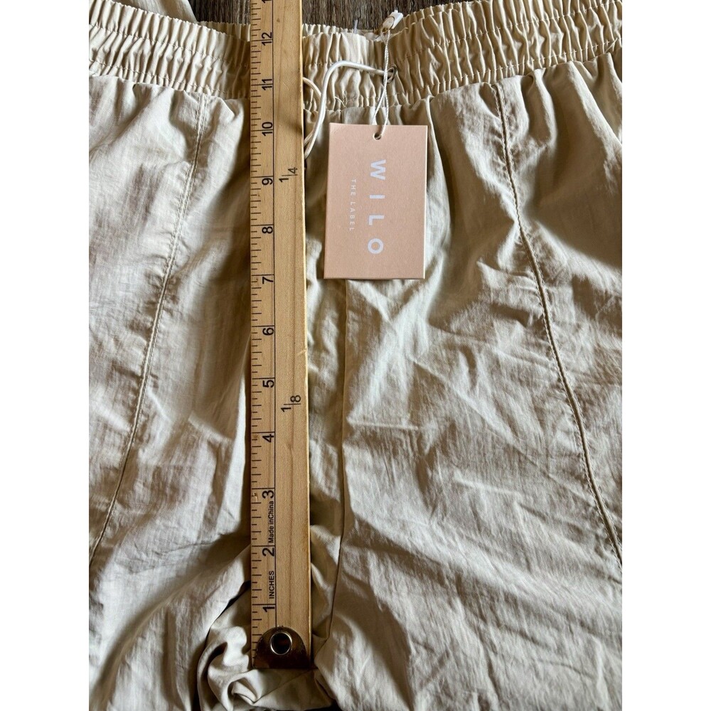 Wilo The Label Parachute Pant Clay Beige Nylon Mesh Lined Joggers Women’s XS NWT - Picture 4 of 9